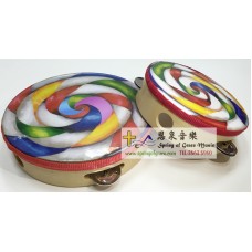 Single Row Tamburie Plastic Head 膠面單排鈴鼓 6"